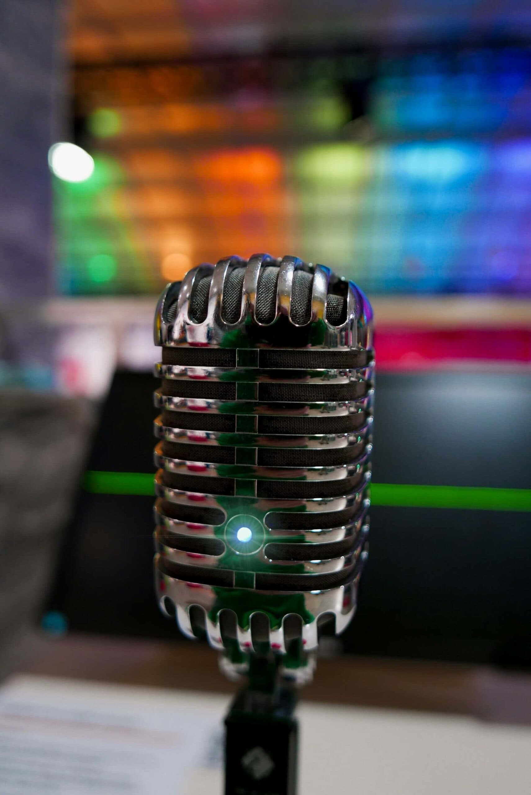 radio presenter microphone