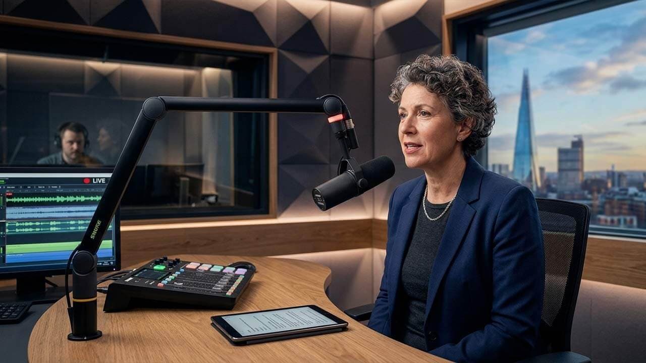 broadcast radio presenting the UK